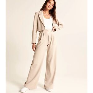 Daisy Grace Beige Wide-Leg Tailored - L